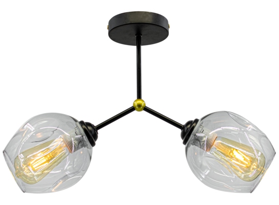 Oprawa oświetleniowa 2-płomienna E27 czarny 1094/2 BLACK