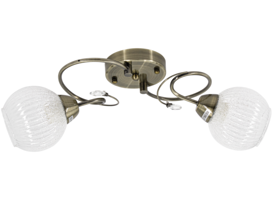 Oprawa oświetleniowa 2-płomienna E27 mosiądz 2489/2 21QG