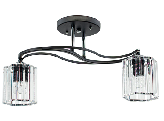 Oprawa oświetleniowa 2-płomienna E27 czarny+chrom 2038/2 BL 8C