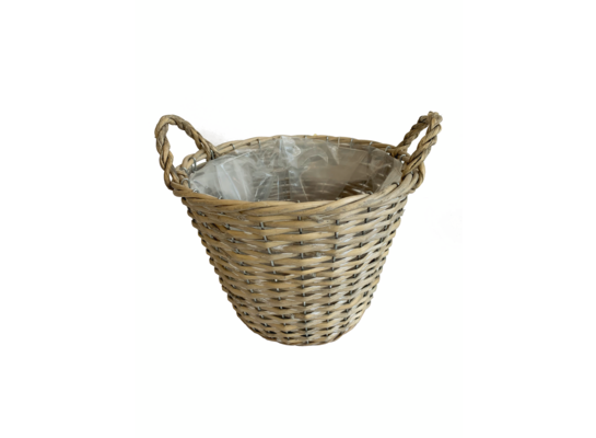 Kosz wiklinowy z folią 3 sztuki
