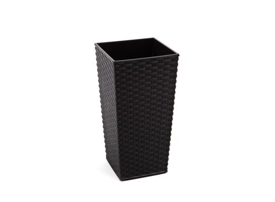Doniczka FINEZJA 19 x 19 rattan czarny Lamela