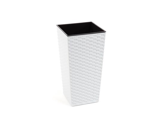 Doniczka FINEZJA 40 x 40 rattan biały Lamela