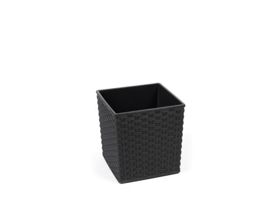 Doniczka JUKA 25 x 25 rattan czarny Lamela
