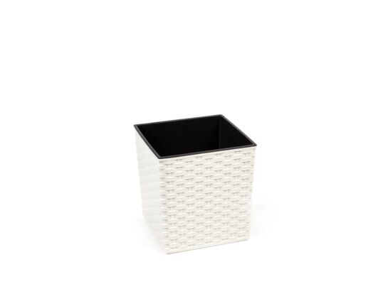 Doniczka JUKA 25 x 25 rattan kremowy Lamela