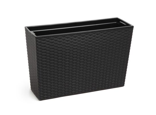 Kwietnik WERBENA 19 x 56 rattan czarny Lamela
