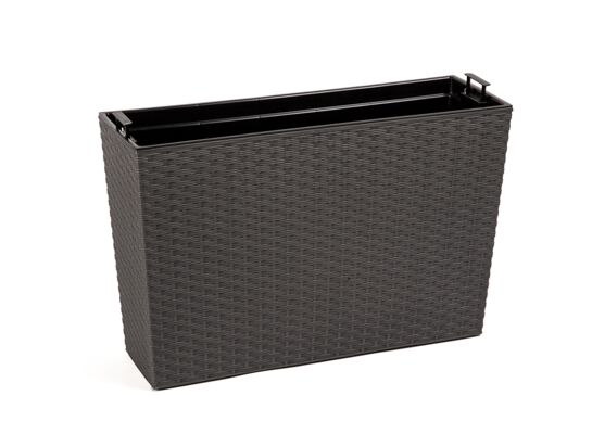 Kwietnik WERBENA 19 x 56 rattan grafit metalik Lamela