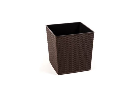 Doniczka JUKA 30 x 30 rattan mokka Lamela