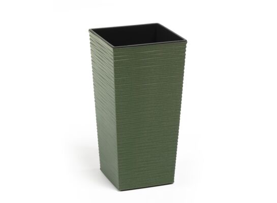 Doniczka FINEZJA ECO 35 x 35 dłuto zielony leśny Lamela