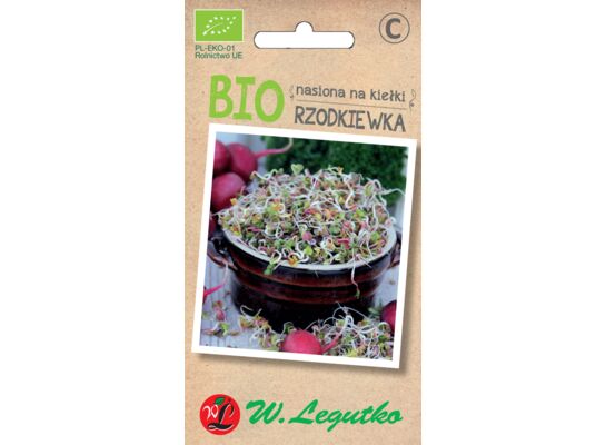 Nasiona na kiełki rzodkiewka BIO W.Legutko