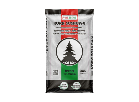 Kora sosnowa 80 l frakcja 10 - 60 mm