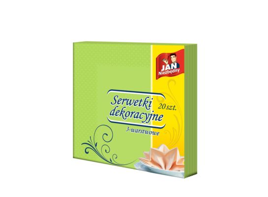 Serwetki dekoracyjne zielone 40 x 40 20 szt.