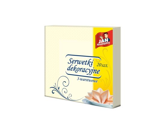 Serwetki dekoracyjne ecru 40 x 40 20 szt.