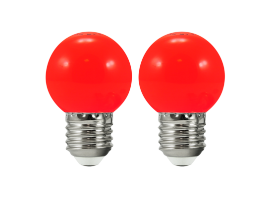 Żarówka LED Polux G45 E27 36 V 0,5 W czerwone 2 szt.