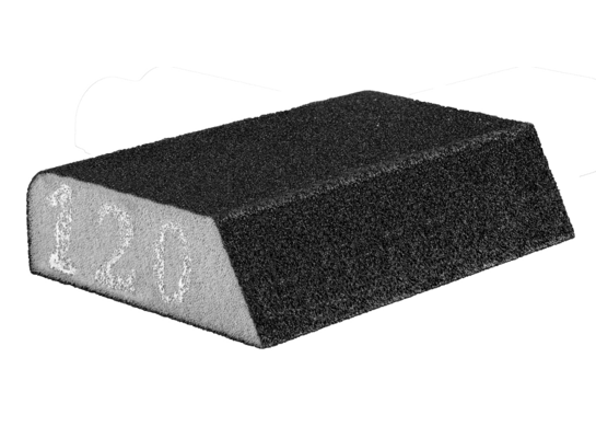 Gąbka ścierna 98 x 25 x 68 mm K120 skośna GRAPHITE