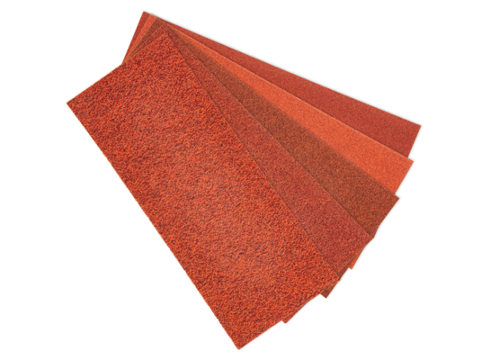 Papier ścierny 93 x 230 mm, K60, K80, K100x2, 120, 180, zestaw 6 szt, VERTO