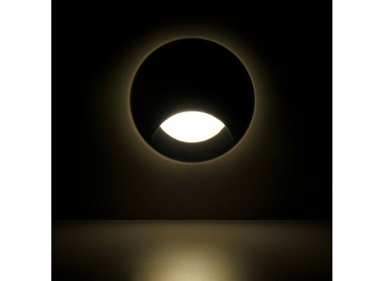 Lampa schodowa Polux Q1 okrągła 20 lm 3W IP44 biała