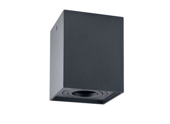 Oprawa natynkowa metalowa kwadratowa POLUX HADAR Q1 GU10 czarna