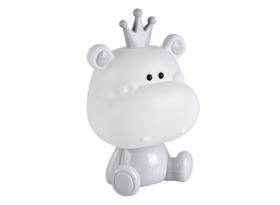 Lampka nocna LED HIPOPOTAM szary 2,5 W POLUX