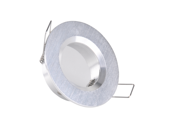 Oczko podtynkowe 1xGU10 IP44 srebrne szczotkowane