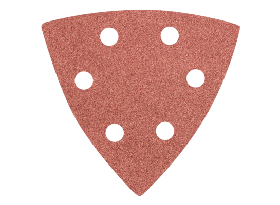 Papier ścierny delta na rzep 93 x 93 mm K 120, 5 szt,, z otworami GRAPHITE