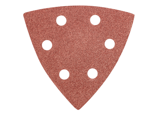 Papier ścierny delta na rzep 93 x 93 mm K 80, 5 szt,, z otworami GRAPHITE