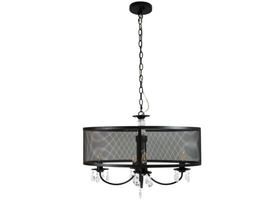 Lampa IL MIO BRESSO 4xE14 czarna mat owalna