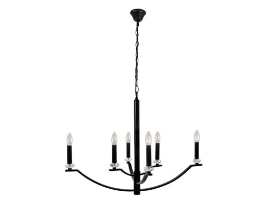 Lampa IL MIO HIMS 6xE14 czarna mat