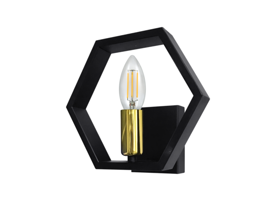 Kinkiet IL MIO HONEY 1xE14 czarny+złoto