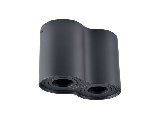 Oprawa natynkowa metalowa owalna POLUX HADAR R2 2xGU10 czarna