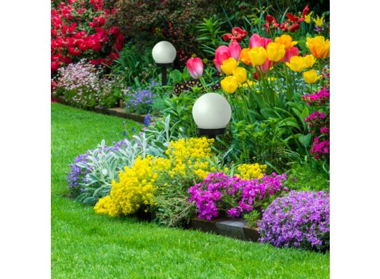 Lampa solarna PC POLUX KULA 10 cm biała