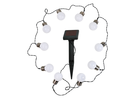 Lampki solar sznurkowe białe 10 szt.