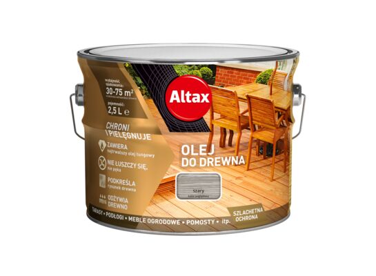 Olej do drewna 2,5 l szary Altax