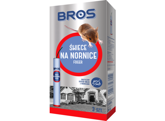 Świece na nornice 3 sztuki BROS