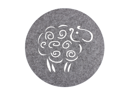 Podkładka filcowa BARANEK Ø38 cm szarya