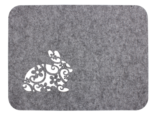 Podkładka filcowa ZAJĄCZEK 45 x 30 cm szara