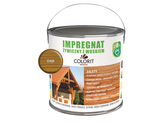 Impregnat żywiczny z woskiem Dąb 2,5 l Colorit Drewno