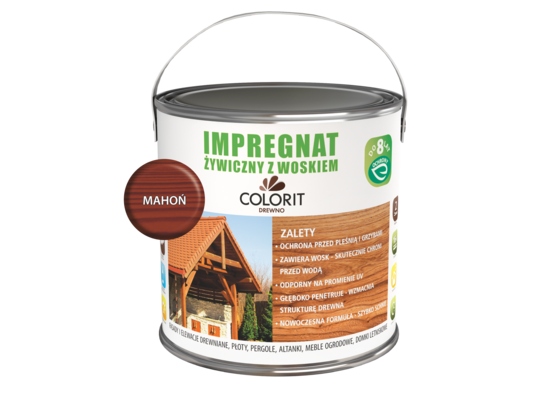 Impregnat żywiczny z woskiem Mahoń 2,5 l Colorit Drewno