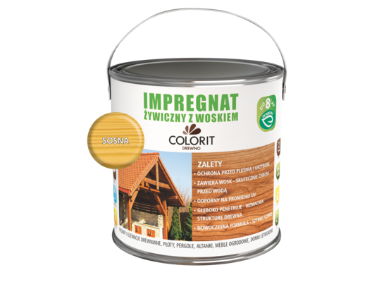 Impregnat żywiczny z woskiem Sosna 2,5 l Colorit Drewno