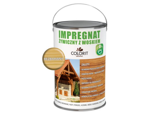 Impregnat żywiczny z woskiem Bezbarwny 5 l Colorit Drewno