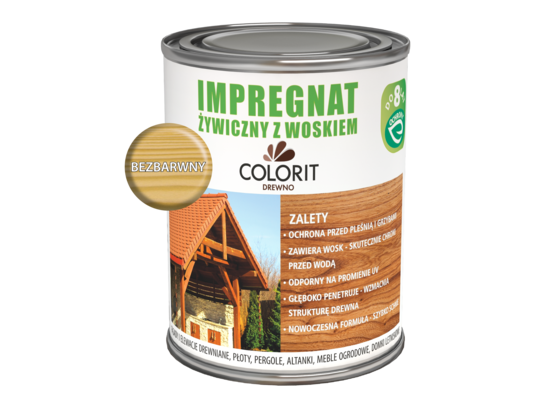 Impregnat żywiczny z woskiem Bezbarwny 750 ml Colorit Drewno