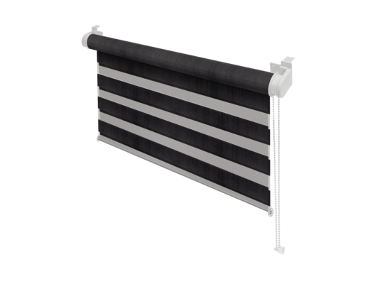 Roleta Dzień i Noc 80 x 140 cm ciemny popiel