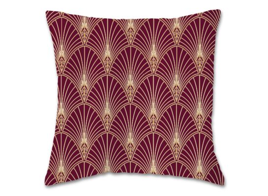 Poduszka Dara 40 x 40 cm bordowo-złota
