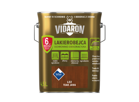 Lakierobejca teak java L22 4,5 l VIDARON