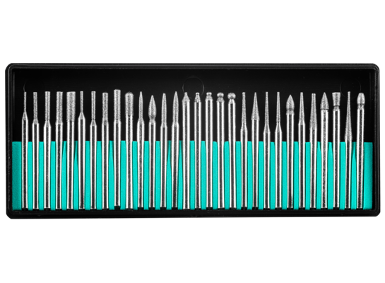 Akcesoria do miniszlifierki frezy diamentowe zestaw 30 szt, VERTO