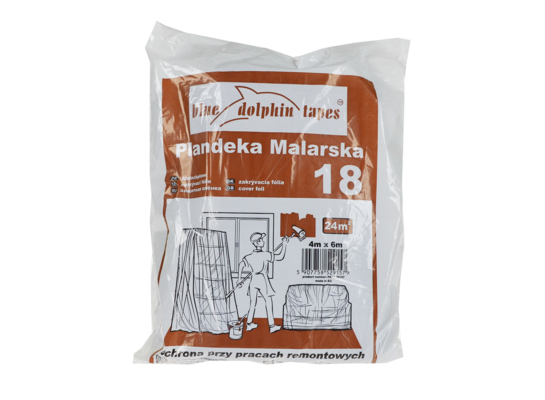 Plandeka malarska 18 4 m x 6 m Blue Dolphin