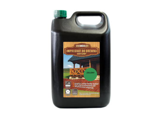 Impregnat akrylowy do drewna 5 l zielony Drew Color