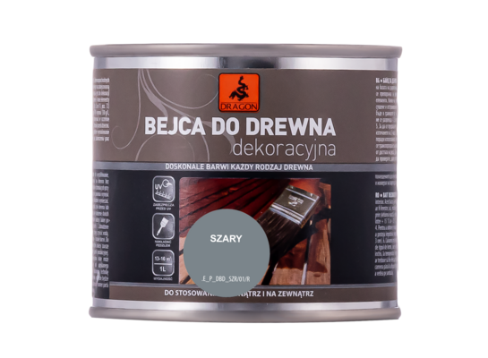 Bejca dekoracyjna do drewna szara 175 ml Dragon