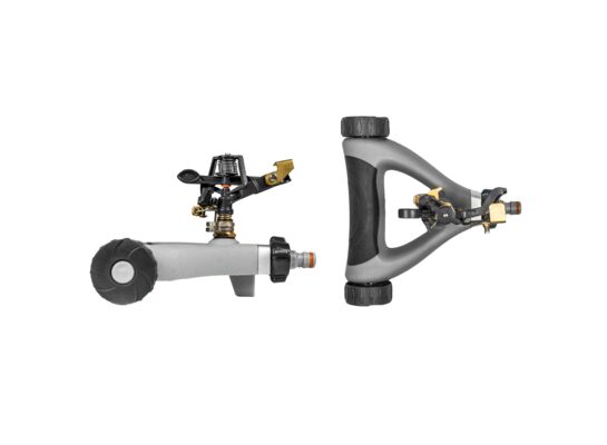 Zraszacz pulsacyjny metalowy na wózku WHITE LINE