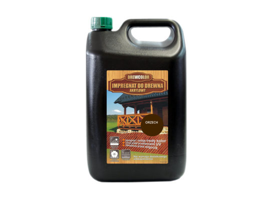 Impregnat akrylowy do drewna 5 l orzech Drew Color