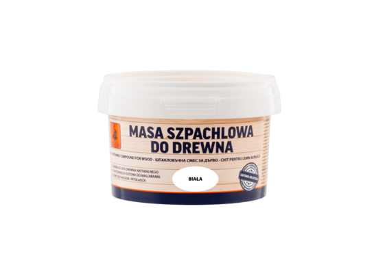 Masa szpachlowa do drewna 0,25 kg biała Dragon